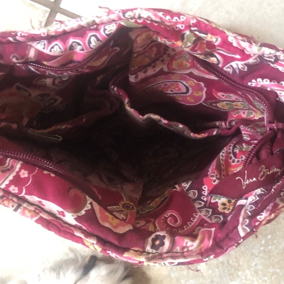 VERA BRADLEY Floral Pink Paisley Zip Pocket AdjustStrap Cross Body Messenger Bag - Picture 6 of 7